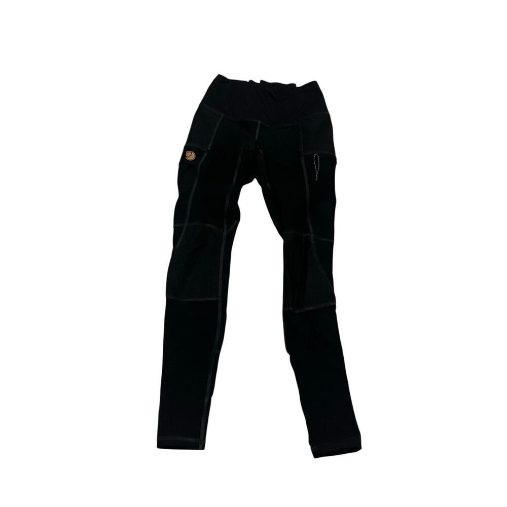 Fjällräven Women's Pull-On Skinny Abisko Trekking Tights Leggings Black Size 2XS